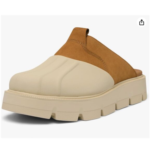 Sorel Shoes - Sorel Rein Cb Women's Clog In Bleached Ceramic/Canyon Gold